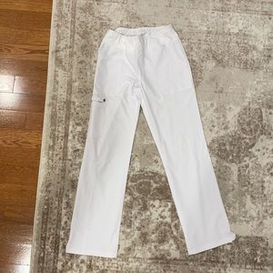 Elle white small scrub pants